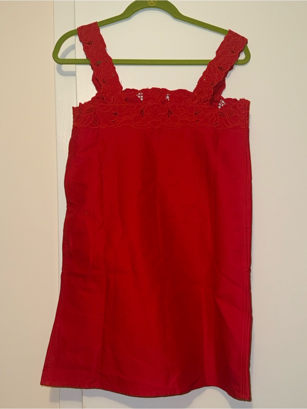 J. Crew Red Lace-Trim Chemise - Picture 8 of 8